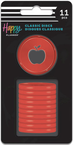 Image of Pack shot of the Happy Planner apple cut out plastic disc set
