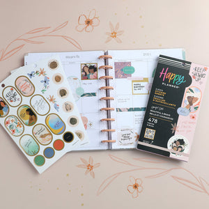 The Happy Planner Beautiful & Brave Classic 30 Sheet Sticker Value Pack