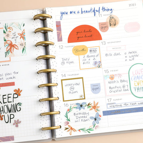 Image of The Happy Planner Beautiful & Brave Frosted Cover Classic 18 Month Planner