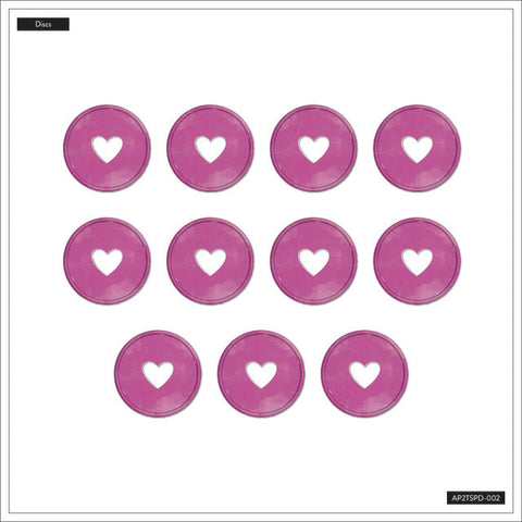 Image of The Happy Planner Berry Pink Translucent Swirl Medium Plastic Discs