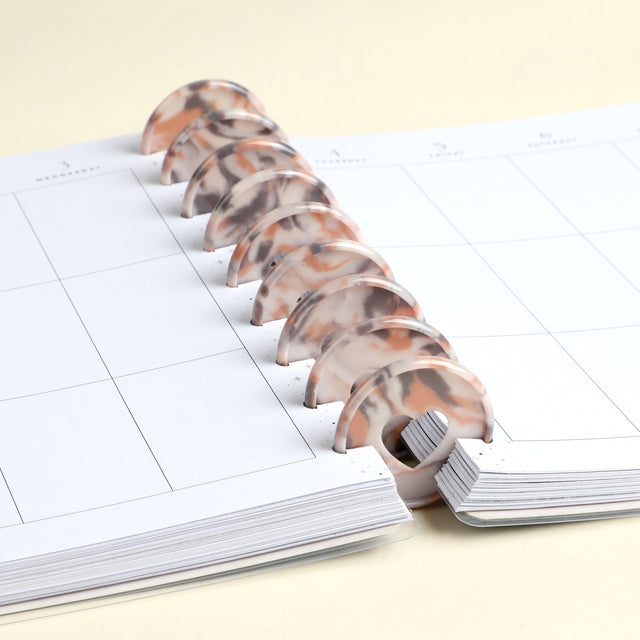 The Happy Planner Blush Glossy Tortoise Expander Plastic Shell Disc