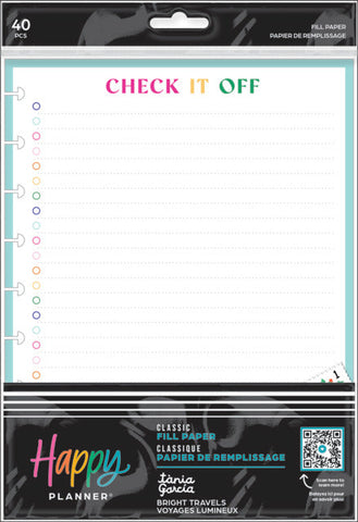 Image of The Happy Planner Bright Travels Classic Fill Paper
