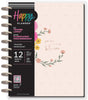 Front view of the Cottagecore Florals Big 12 month planner by Happy Planner