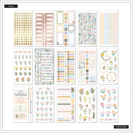 The Happy Planner Cottagecore Florals Classic 30 Sheet Sticker Value Pack