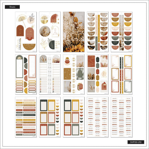 Image of The Happy Planner Dried Florals Classic 30 Sheet Sticker Value Pack