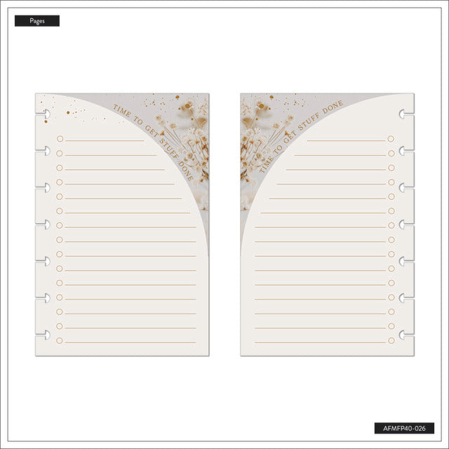 The Happy Planner Dried Florals Mini Fill Paper