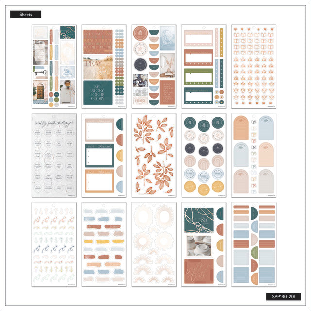 The Happy Planner Faith Mood Classic 30 Sheet Sticker Value Pack