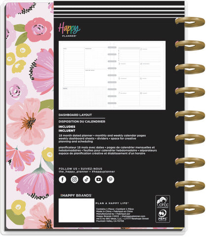 Image of The Happy Planner Fresh Bouquet Classic 18 Month Planner