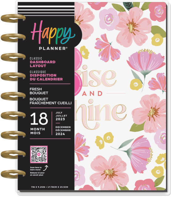 The Happy Planner Fresh Bouquet Classic 18 Month Planner