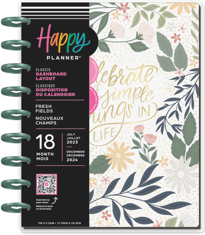 Image of The Happy Planner Fresh Fields Classic 18 Month Planner