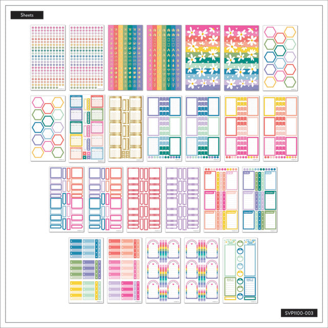 The Happy Planner Fun Brights 100 Sheet Sticker Value Pack