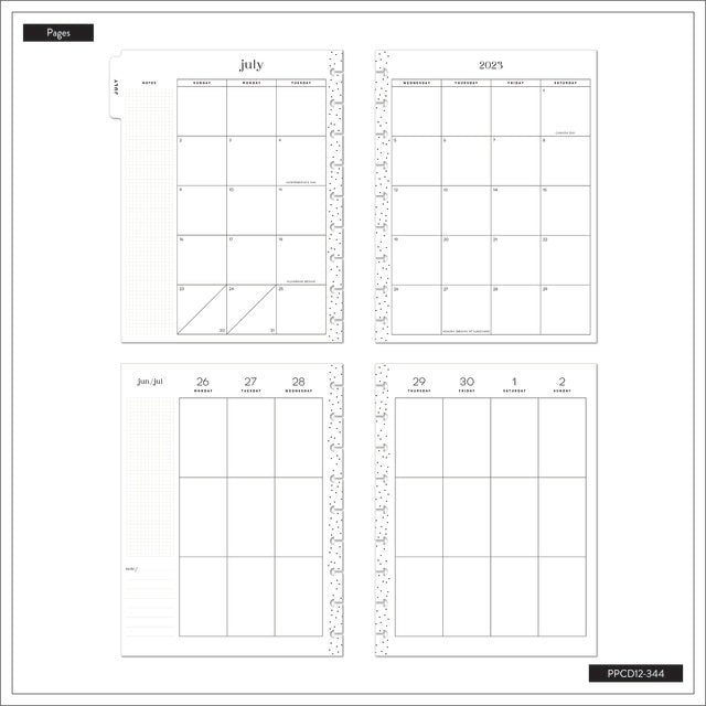 The Happy Planner Fun Fleurs Classic 12 Month Planner