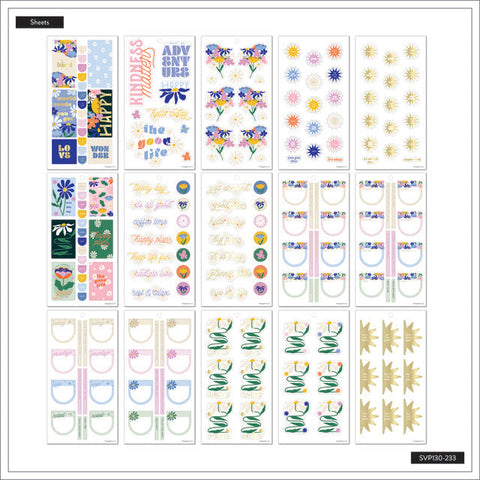 Image of Internal View 2 of the Fun Fleurs Classic 30 Sheet Sticker Pack by Happy Planner