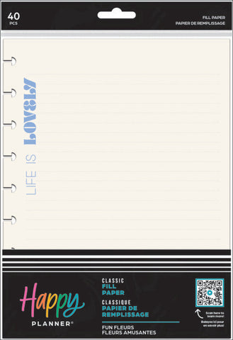Image of Front View of the Fun Fleurs Classic Fill Paper by Happy Planner