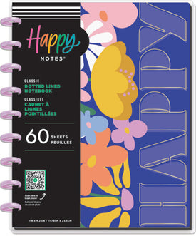 Front cover of the Fun Fleurs Classic Notebook by Happy Planner