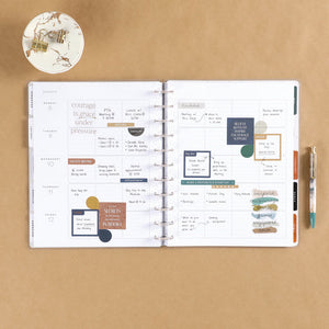 A lifestyle shot of the Gone Wild Big 12 month planner by Happy Planner