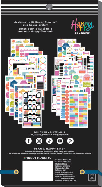 The Happy Planner Spread Some Happy Mini 30 Sheet Sticker Value Pack