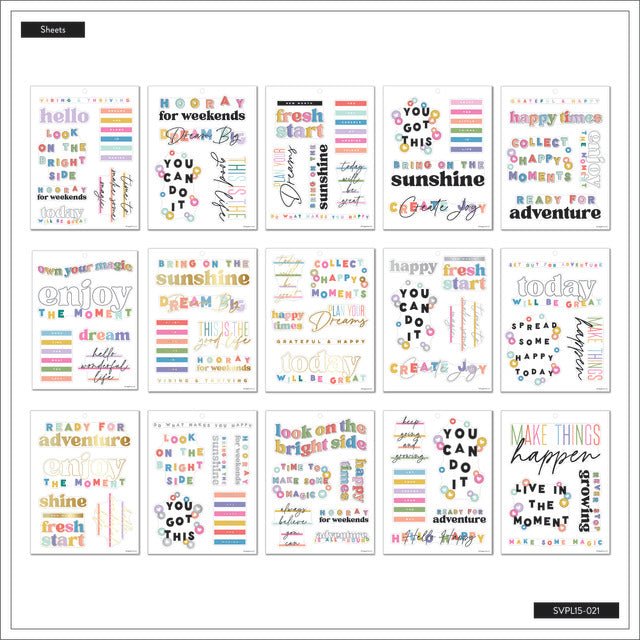 The Happy Planner Happy Brights Large Sticker Value Pack