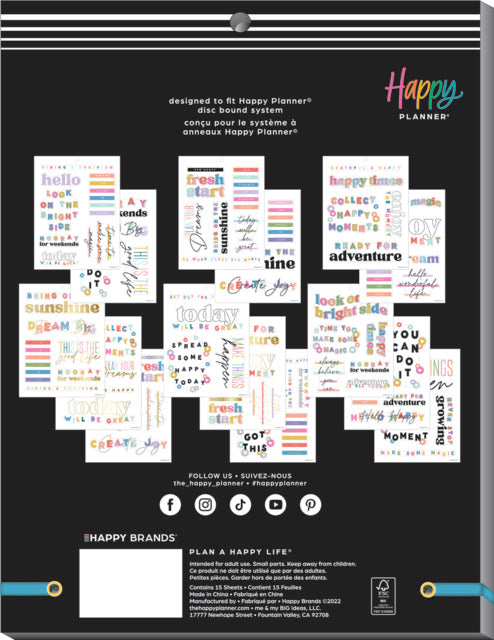 The Happy Planner Happy Brights Large Sticker Value Pack