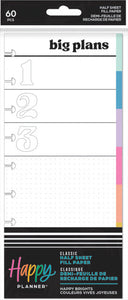 The Happy Planner Happy Brights Skinny Classic Fill Paper