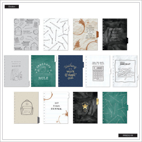 Image of Internal dividers of the Here We Go Again Big 12 month Planner by Happy Planner