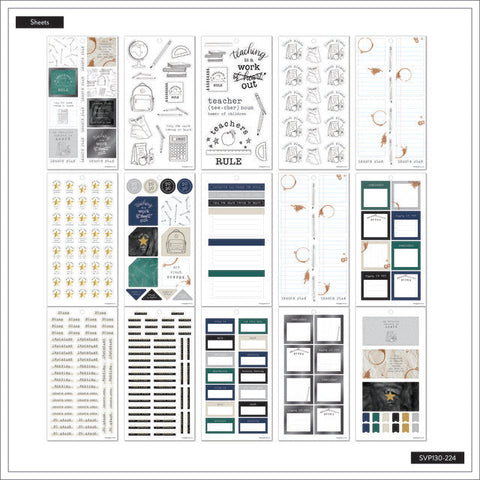 Image of Internal view of the Here We Go Again sticker sheets by Happy Planner