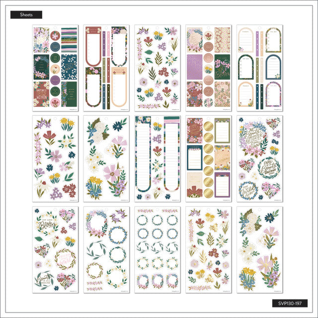 The Happy Planner Made to Bloom Classic 30 Sheet Sticker Value Pack