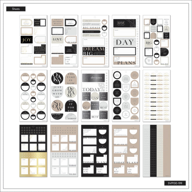 The Happy Planner Modern Months Mini 30 Sheet Sticker Value Pack