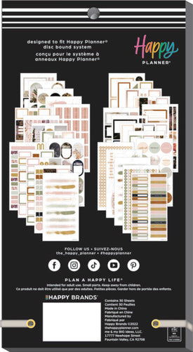 The Happy Planner Moody Florals Classic 30 Sheet Sticker Value Pack