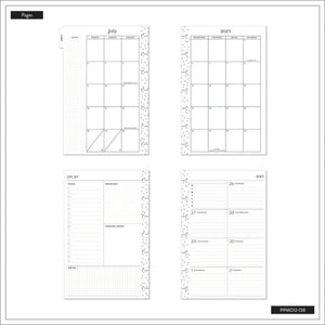 Internal layout of the Realign Mini 12 month planner by Happy Planner