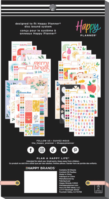 The Happy Planner Seasonal Whimsy Classic 30 Sheet Sticker Value Pack