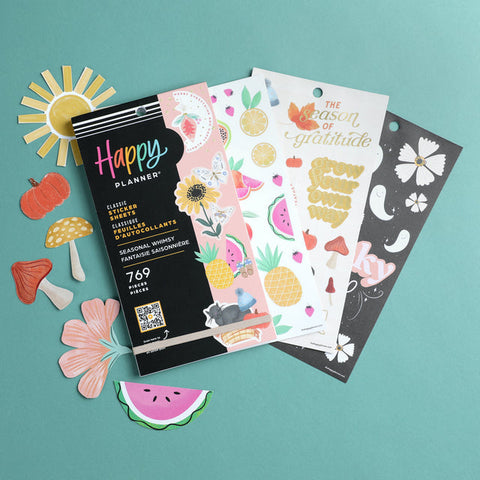 Image of The Happy Planner Seasonal Whimsy Classic 30 Sheet Sticker Value Pack
