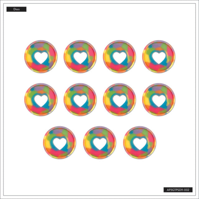 The Happy Planner Sherbet Glossy Tortoise Expander Plastic Shell Disc