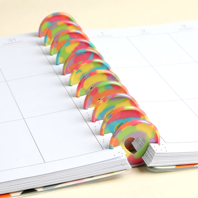 The Happy Planner Sherbet Glossy Tortoise Expander Plastic Shell Disc