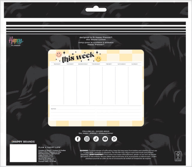 The Happy Planner Smiley Face Note Pad