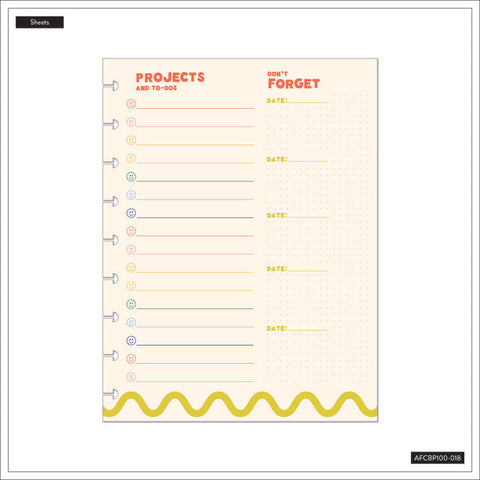 Image of Internal view of the Super Happy Classic Block Pad from Happy Planner