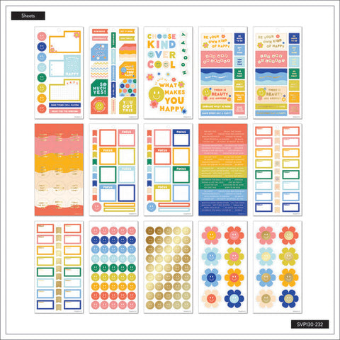 Image of Internal View 2 of the Super Happy Classic 30 Sheet Sticker Pack by Happy Planer