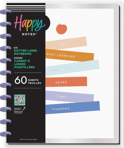 Image of Front cover of the Teacher Notes Big Notebook from Happy Planner