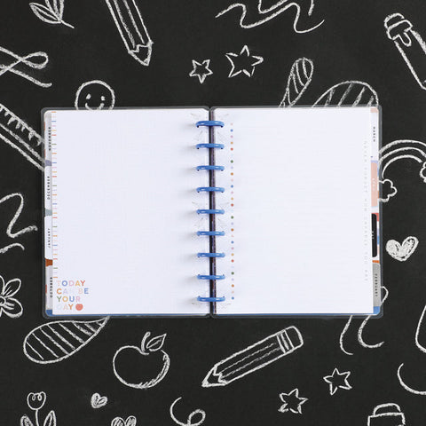 Image of Lifestyle shot of the Teacher Notes Classic Fill Paper inserted into a Happy Planner